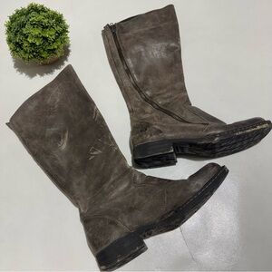 BORN Gray Leather Tall Fall Riding Boots Women’s‎ Size 9 Classic Neutral